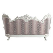 LV00803 Lavish Classic Beige PU & Antique White Finish Living Room Vanaheim Collection By Acme Furniture