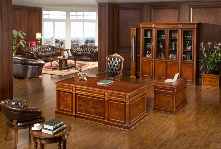 HO-0807 Italian Luxury Executive Desk | Infinity Furniture Import