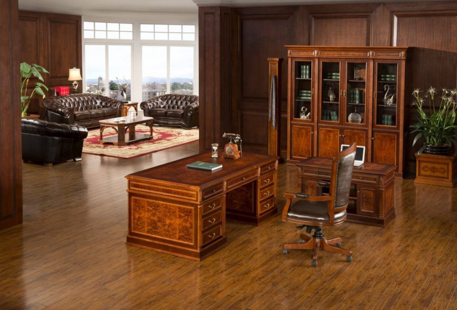HO-0807 Italian Luxury Executive Desk | Infinity Furniture Import