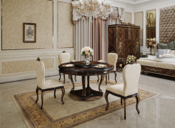 E70 Italian Luxury 5Pc Round Dining Table Set by Infinity Furniture Import