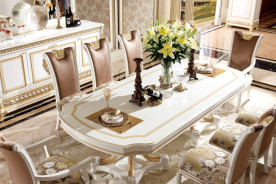 E62  Italian Luxury 7Pc Dining Set by Infinity Furniture Import