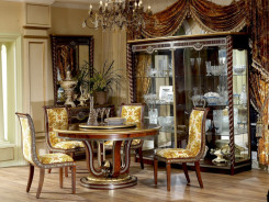 E26  Italian Luxury 5Pc Round Dining Table Set by Infinity Furniture Import