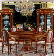 E38  Italian Luxury 5Pc Round Dining Table Set by Infinity Furniture Import
