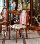 E38  Italian Luxury 5Pc Round Dining Table Set by Infinity Furniture Import