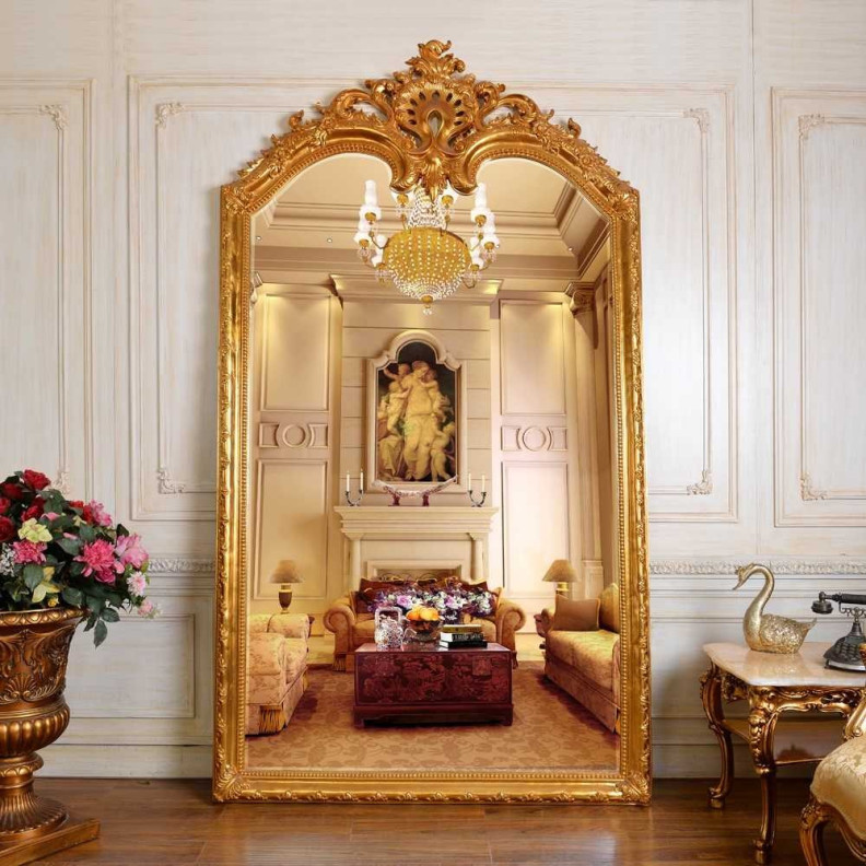 FON284 Gold Finish Luxury Mirror By Infinity Furniture Import