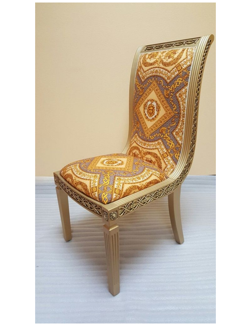 E16 talian Luxury 5Pc Gold Dining Table Set by Infinity Furniture Import