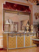 E16 talian Luxury 5Pc Gold Dining Table Set by Infinity Furniture Import