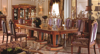 E38 Italian Luxury 7Pc Long Dining Table Set by Infinity Furniture Import