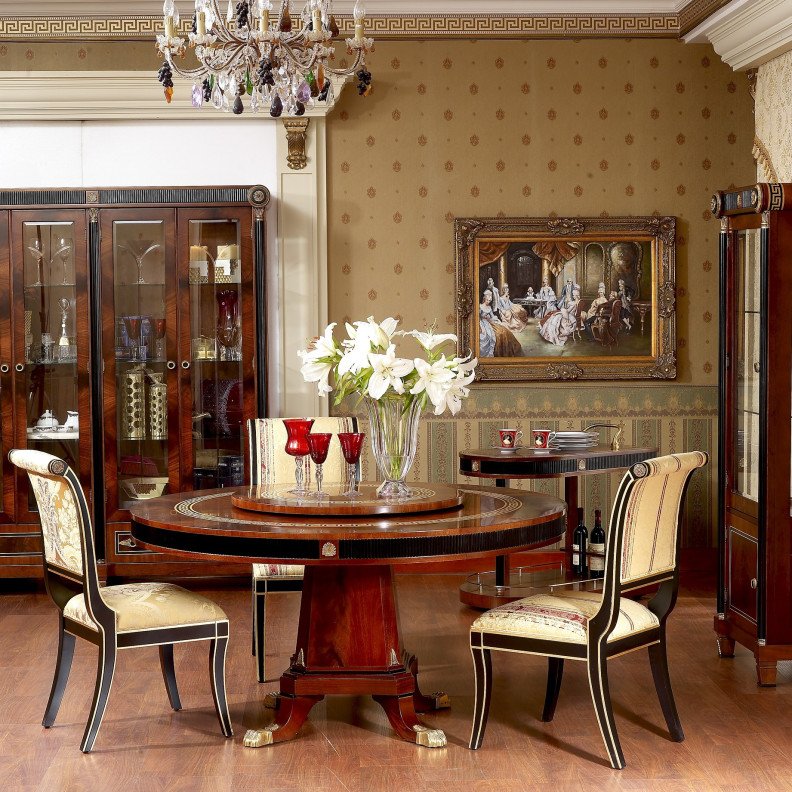 E10 Italian Luxury 5Pc Round Dining Table Set by Infinity Furniture Import