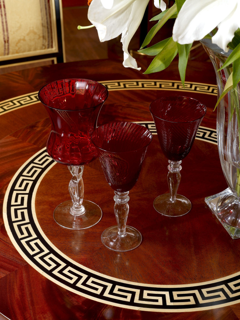 E10 Italian Luxury 5Pc Round Dining Table Set by Infinity Furniture Import
