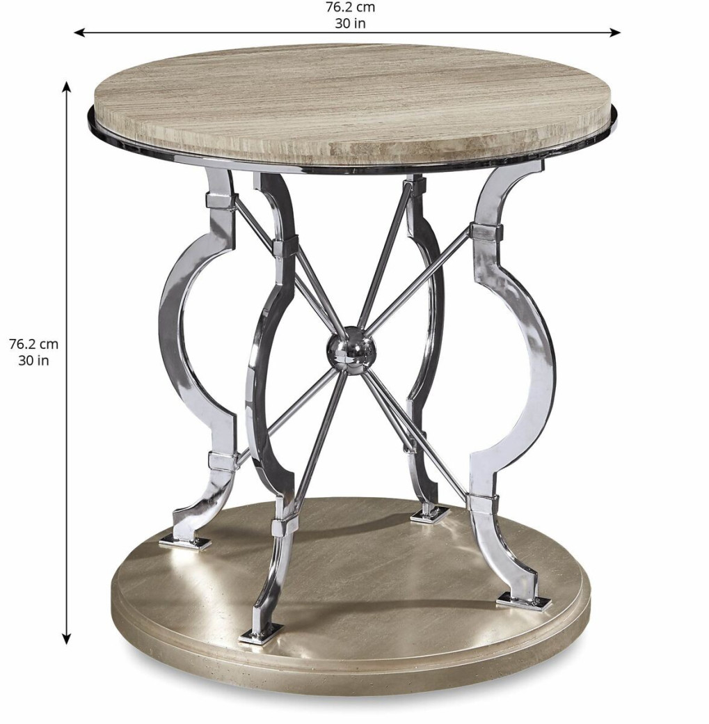 218308-2727 Morrissey-Yeats Round Lamp Table-Bezel By A.R.T. Furniture Collections