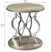 218308-2727 Morrissey-Yeats Round Lamp Table-Bezel By A.R.T. Furniture Collections