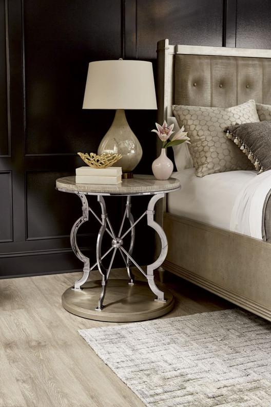 218308-2727 Morrissey-Yeats Round Lamp Table-Bezel By A.R.T. Furniture Collections