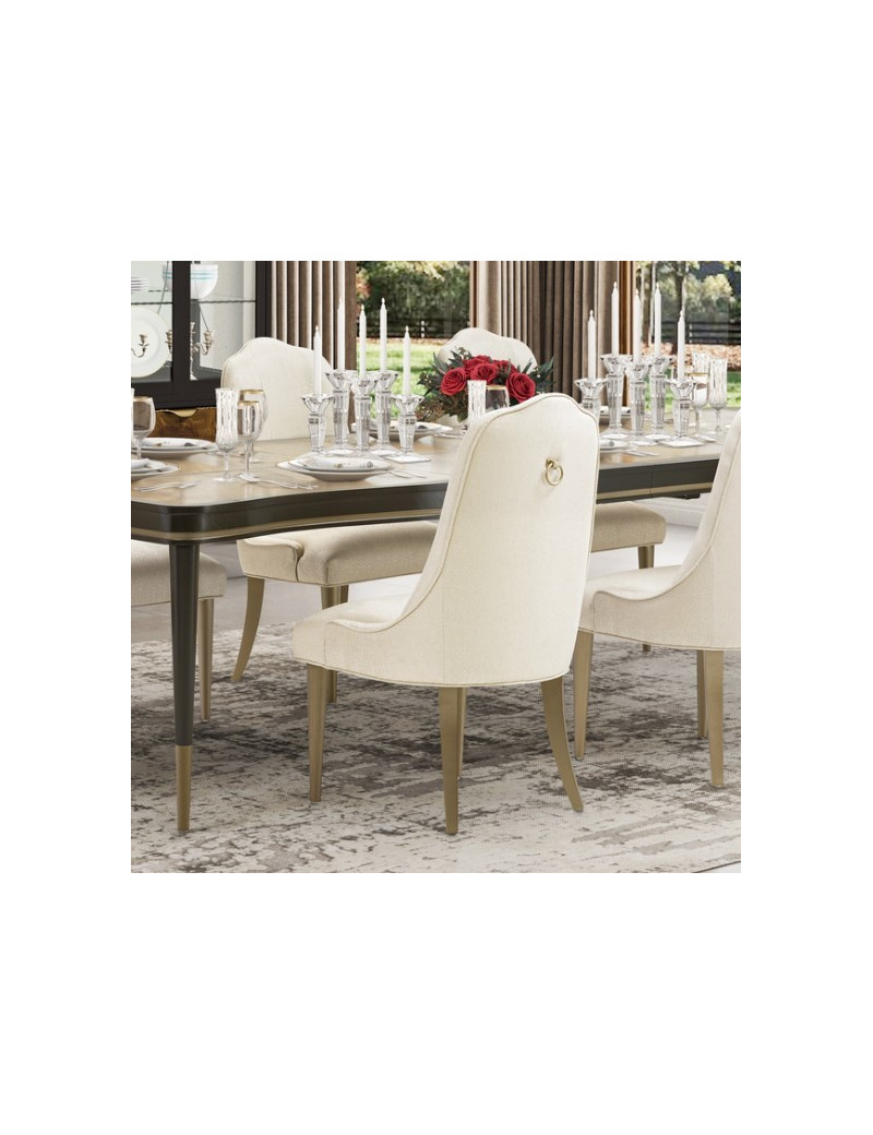 4 Leg Rectangular Dining Table Malibu Crest Crotch Mahogany Collection By Michael Amini.N9008000-410 4