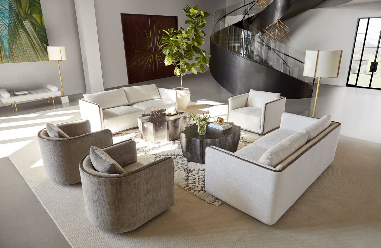 764501-5303 Sagrada Sofa C-Ivory Upholstered Sofa Collection by A.R.T. Furniture Collections