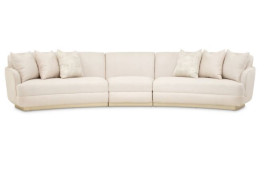 3 Pc Sectional moonlight color Aurora Collection By Michael Amini. LRU-AURA3PC-LIN-135