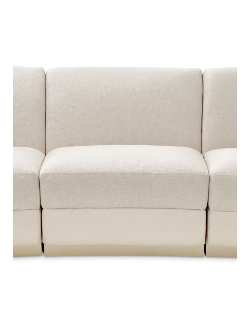 3 Pc Sectional moonlight color Aurora Collection By Michael Amini. LRU-AURA3PC-LIN-135