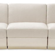 3 Pc Sectional moonlight color Aurora Collection By Michael Amini. LRU-AURA3PC-LIN-135