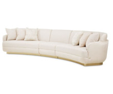 3 Pc Sectional moonlight color Aurora Collection By Michael Amini. LRU-AURA3PC-LIN-135
