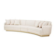 3 Pc Sectional moonlight color Aurora Collection By Michael Amini. LRU-AURA3PC-LIN-135