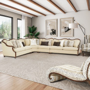 4 Pc Sectional Set Warm Cognac Chamberie Collection By Michael Amini.9059800-TOAST4SE-413