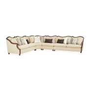 4 Pc Sectional Set Warm Cognac Chamberie Collection By Michael Amini.9059800-TOAST4SE-413