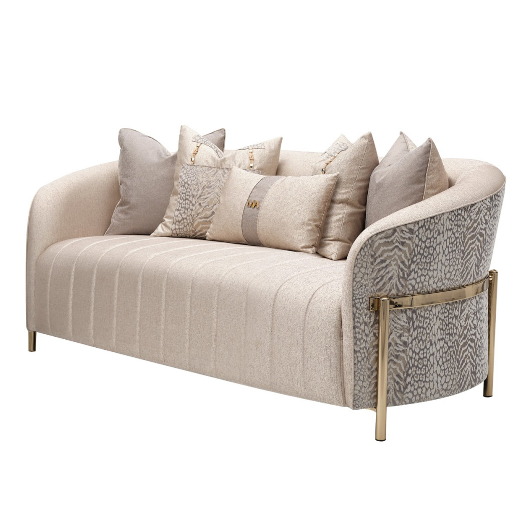 LFR-LSBN825-OPL-806 Loveseat Opal Gold Lisbon Collection By Michael Amini