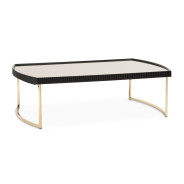 LFR-LSBN201-826 Cocktail Table Silken Matte Black Lisbon Collection By Michael Amini