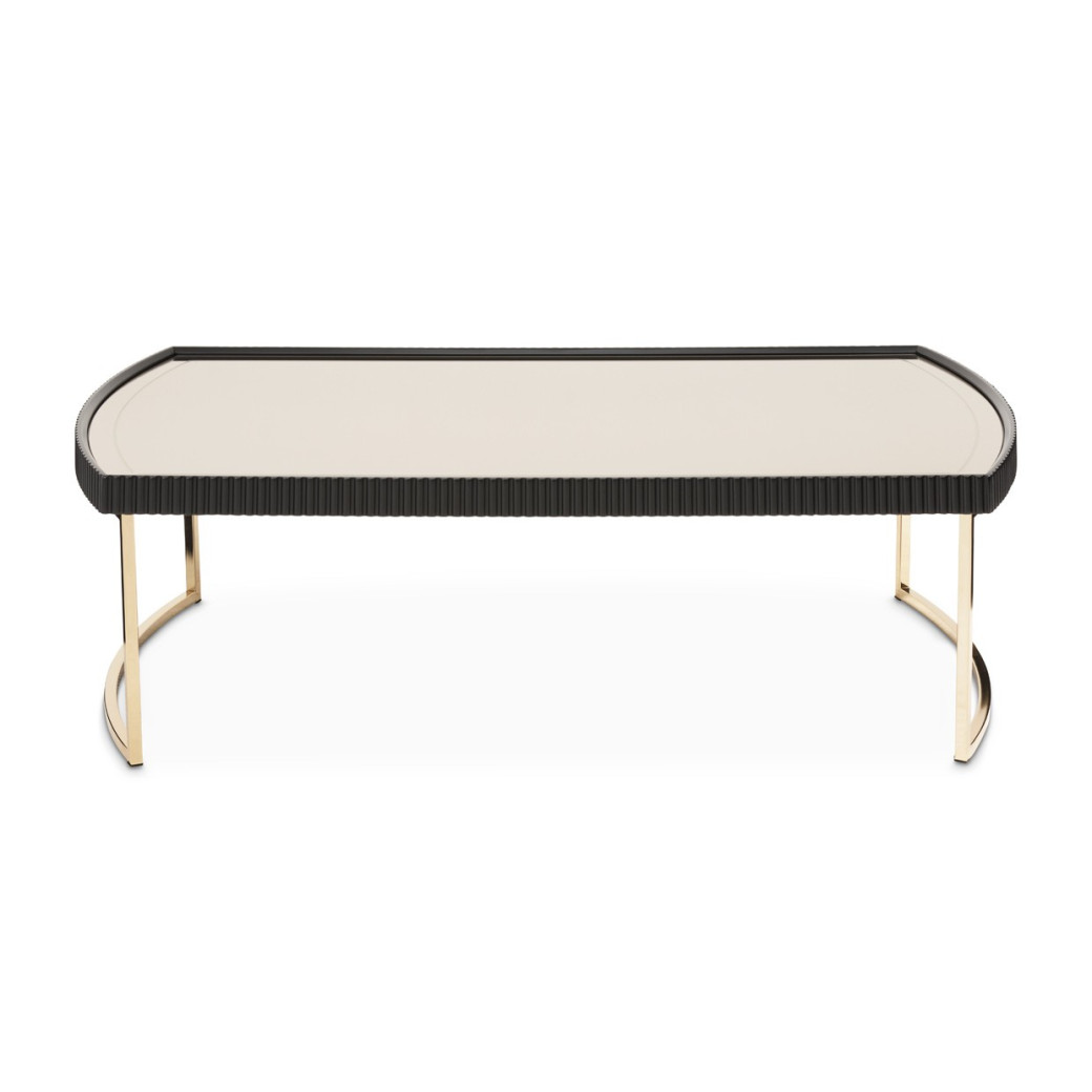 LFR-LSBN201-826 Cocktail Table Silken Matte Black Lisbon Collection By Michael Amini