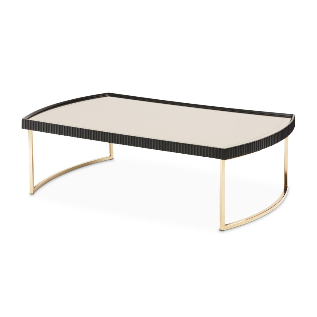 LFR-LSBN201-826 Cocktail Table Silken Matte Black Lisbon Collection By Michael Amini