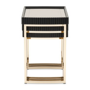 LFR-LSBN224-826 Nesting Tables Silken Matte Black Lisbon Collection By Michael Amini