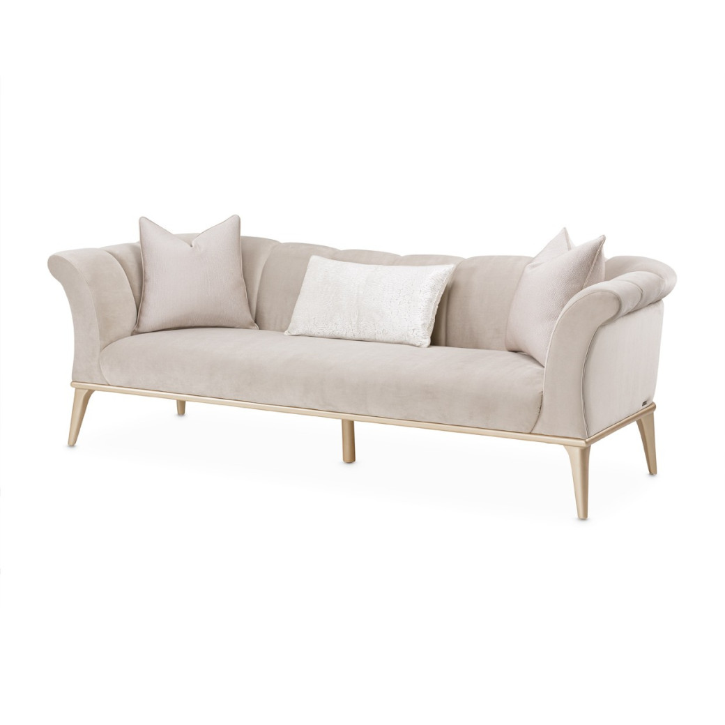 Sofa Porcini Medium Champagne Yvette Collection By Michael Amini LRU-YVTE815-PCI-136