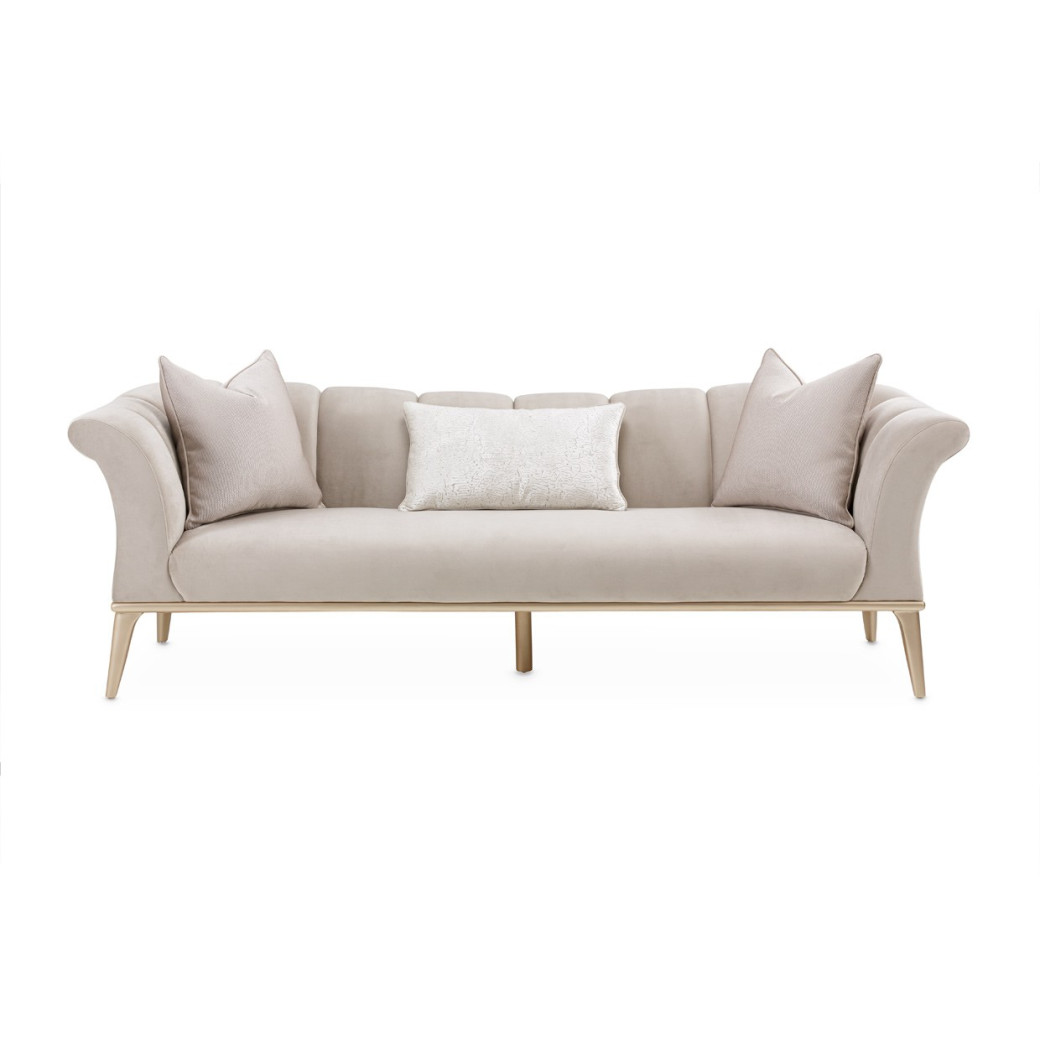 Sofa Porcini Medium Champagne Yvette Collection By Michael Amini LRU-YVTE815-PCI-136
