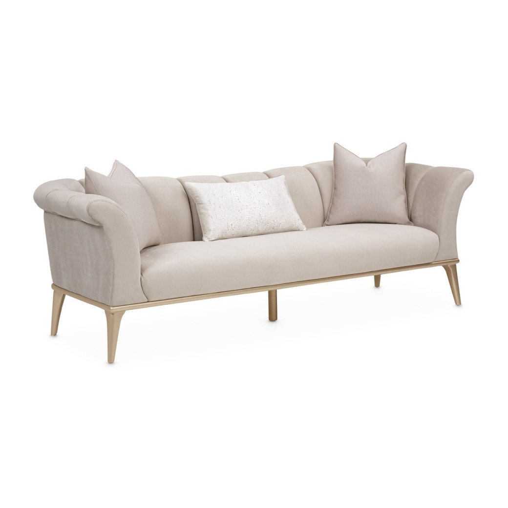 Sofa Porcini Medium Champagne Yvette Collection By Michael Amini LRU-YVTE815-PCI-136