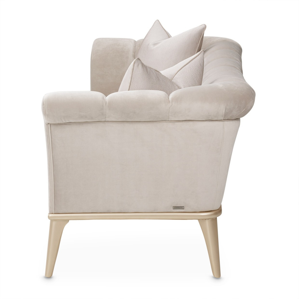 Sofa Porcini Medium Champagne Yvette Collection By Michael Amini LRU-YVTE815-PCI-136