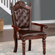 Canyonville Brown Cherry / Dark Brown 7Pc Dining Set Traditional Collection & Style Classical Design.