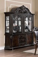 CM3146T  7Pc Dining Set Walnut / Dark Brown Traditional Lombardy Collection by Furniture of America