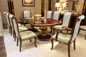 E63 Italian Luxury 7Pc Long Dining Table Set by Infinity Furniture Import