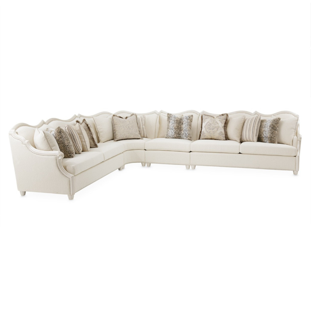 4Pc Sectional Chamberi Classic Pearl Collection by Michael Amini