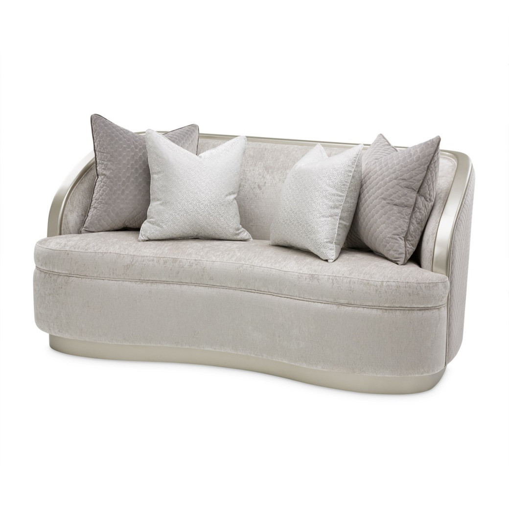 Loveseat Storm Silver Mist Lanna Collection By Michael Amini