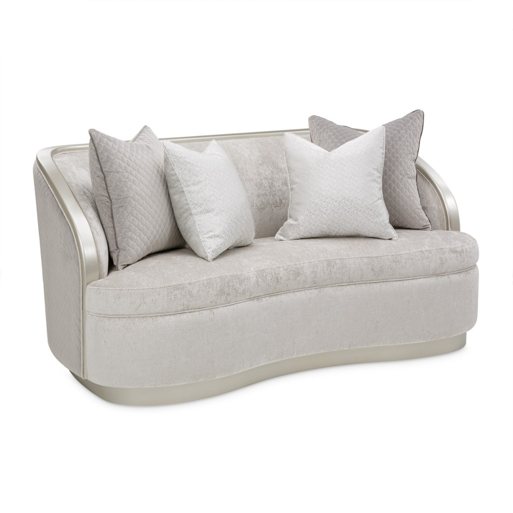 Loveseat Storm Silver Mist Lanna Collection By Michael Amini