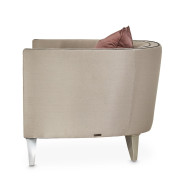 Matching Chair Metallic SilverMist Linea Collection By Michael Amini