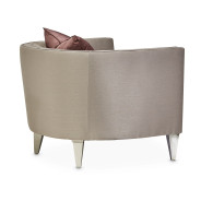 Matching Chair Metallic SilverMist Linea Collection By Michael Amini