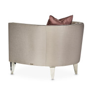 Matching Chair Metallic SilverMist Linea Collection By Michael Amini