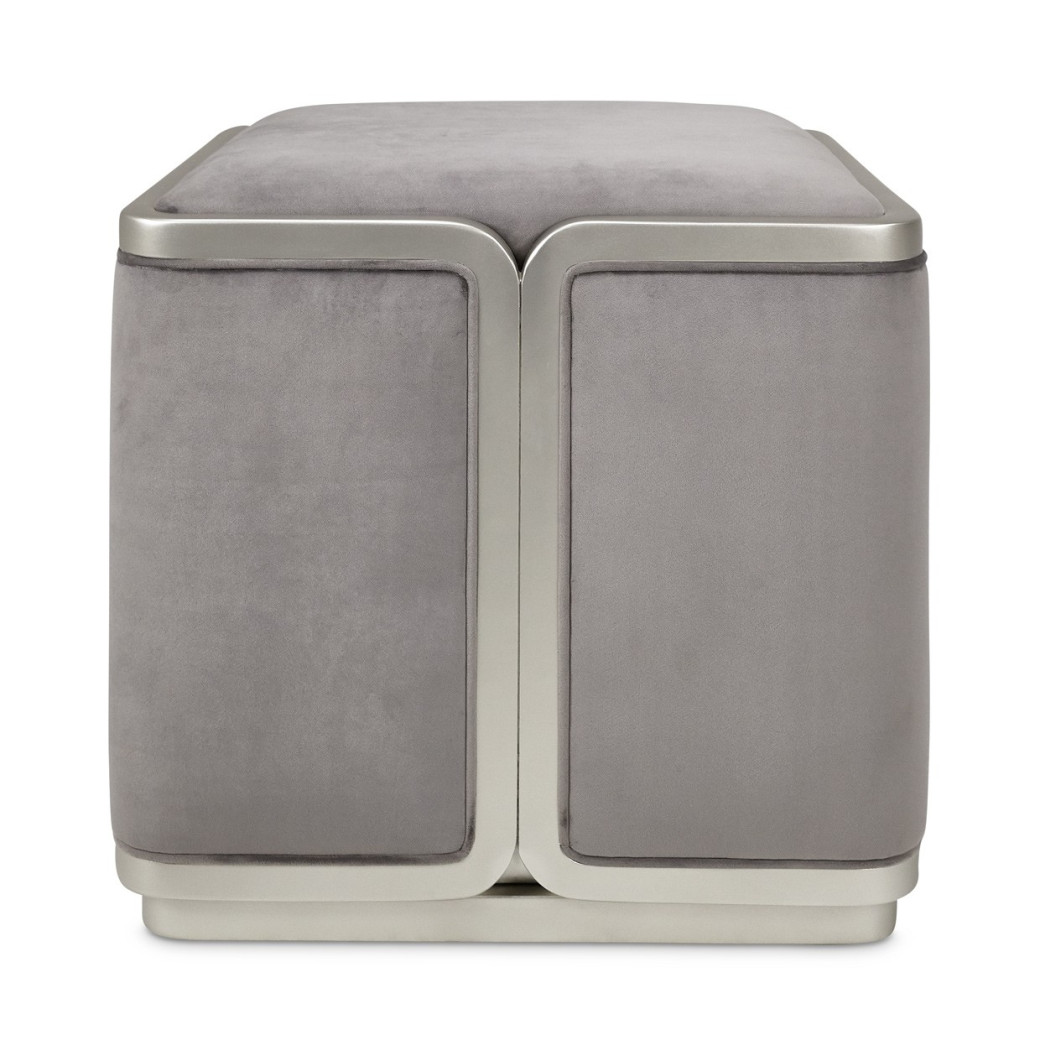 Sofa Linea Collection By Michael Amini Grey Pearl Silver Mist