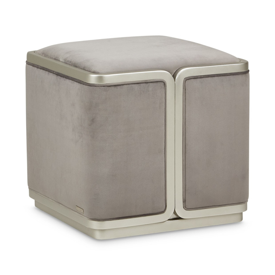 Sofa Linea Collection By Michael Amini Grey Pearl Silver Mist