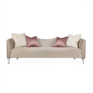 Sofa Linea Collection By Michael Amini Grey Pearl Silver Mist