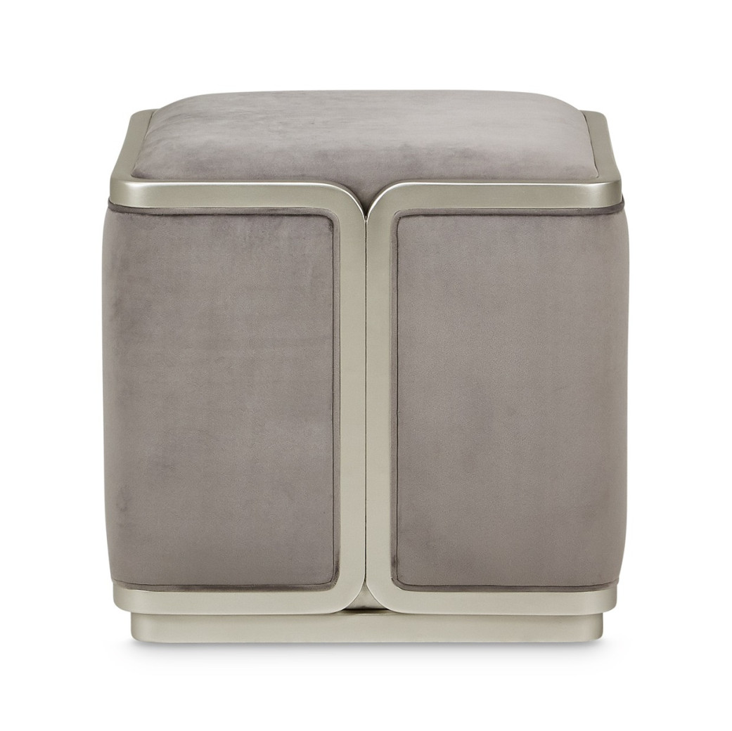 Sofa Linea Collection By Michael Amini Grey Pearl Silver Mist
