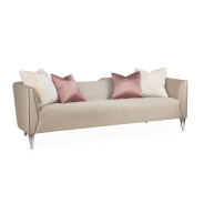 Sofa Linea Collection By Michael Amini Grey Pearl Silver Mist