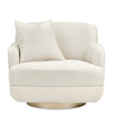 Swivel Chair Linen Moonlight Aurora by Michael Amini, LRU-AURA839-LIN-135